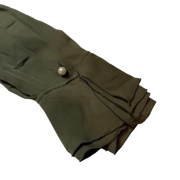 JW ANDERSON Olive Blouse with Pearl Buttons - Picture 6 of 7